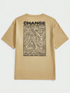 Men's "Change" Letter Graphic Tshirt: Elevate Your Street Style