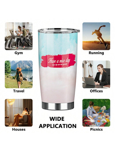 20oz Fashionable Stainless Steel Tumbler with Lid - Perfect Gift for Loved Ones