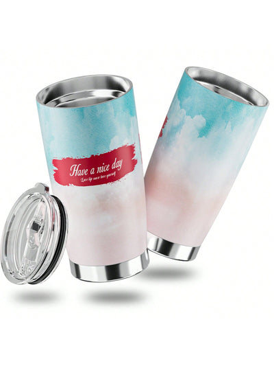 20oz Fashionable Stainless Steel Tumbler with Lid - Perfect Gift for Loved Ones