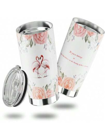 20oz Fashionable Stainless Steel Tumbler with Lid - Perfect Gift for Loved Ones