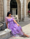 Dreamy Princess: Plus Size Organza Printed Dress