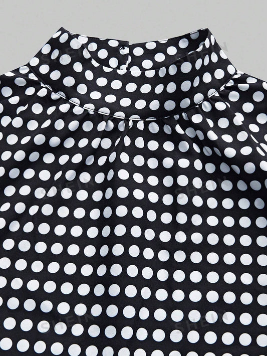 Dreamy Polka Dot Lantern Sleeve Dress for Casual Chic Looks