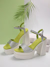 Summer Fashion: Thick Bottom Chunky Heel Sandals with Metal Ring Buckle