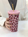 Leopard Series Double Wall Stainless Steel Insulated Water Bottle - Stay Hydrated in Style!