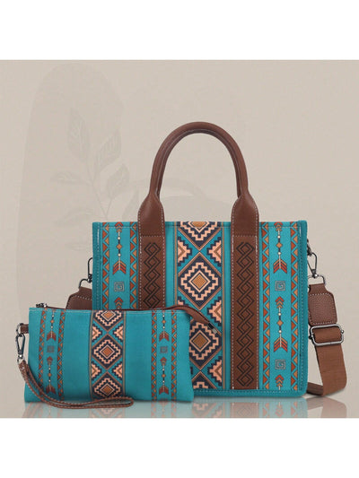 Elevate your fashion game with our Bohemian Vintage Handbag and Wallet Set. Crafted with a timeless design and durable materials, this set is the perfect pair for any stylish woman. The spacious handbag and matching wallet offer functionality and style, making it a must-have for any wardrobe. Don't miss out on this perfect combination!