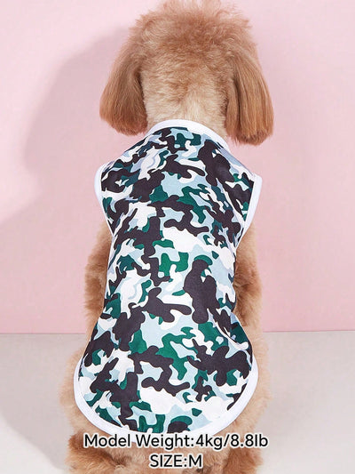 Camo Comfort: Summer Breathable Vest for Teddy and Bichon