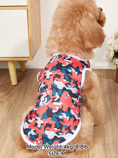 Camo Comfort: Summer Breathable Vest for Teddy and Bichon