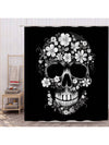 Introducing Spooky Chic: Black Skull Pattern Shower Curtain Set. Decorate your home with this stylish and spooky addition. The bold black skull design adds a touch of edginess to any bathroom. Made with high-quality materials, this shower curtain set will elevate your space with its chic and unique style.