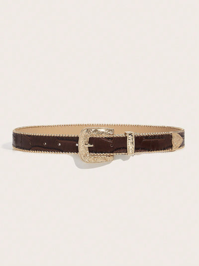 Stylish Women's Western Cow Print Beaded Belt - Complete Your Cowboy Look