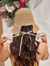 Chic Vacation Essential: Abalone Weave Straw Hat