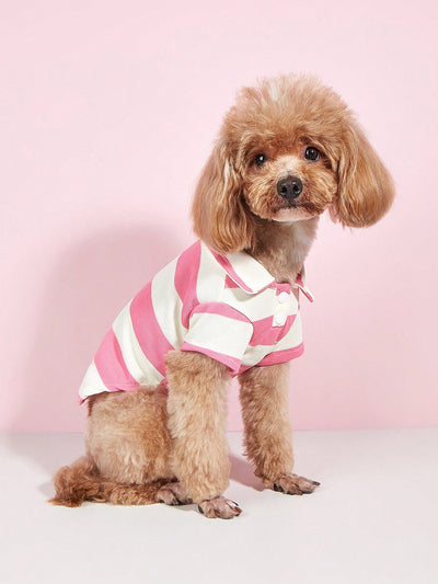 Striped Small Dog Shirt for Teddy and Bichon Frise - All Seasons - Size Up recommended