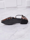 Leopard Print Rhinestone Buckle Flat Mules - Fashionable Comfort for Party Shoes