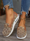 Chic Comfort: Plus-Size Women's Metal Buckle Platform Loafers for Spring & Autumn