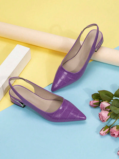 Chic and Comfortable: Pointed Toe Backless Pumps with Thick Heels