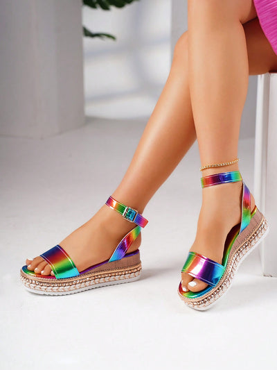 Colorful Vacation Style Wedge Sandals: Comfort and Style Combined