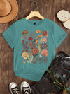 Floral Essence: Casual and Simple Women's T-Shirt for Summer