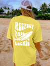 Easy Summer Style: Women's Casual Short Sleeve Tee with Slogan Print