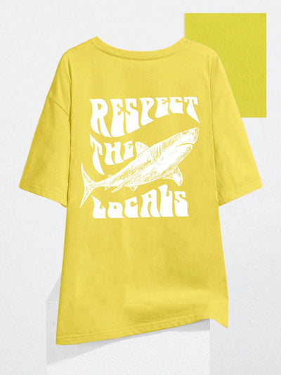 Easy Summer Style: Women's Casual Short Sleeve Tee with Slogan Print