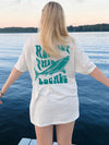 Easy Summer Style: Women's Casual Short Sleeve Tee with Slogan Print