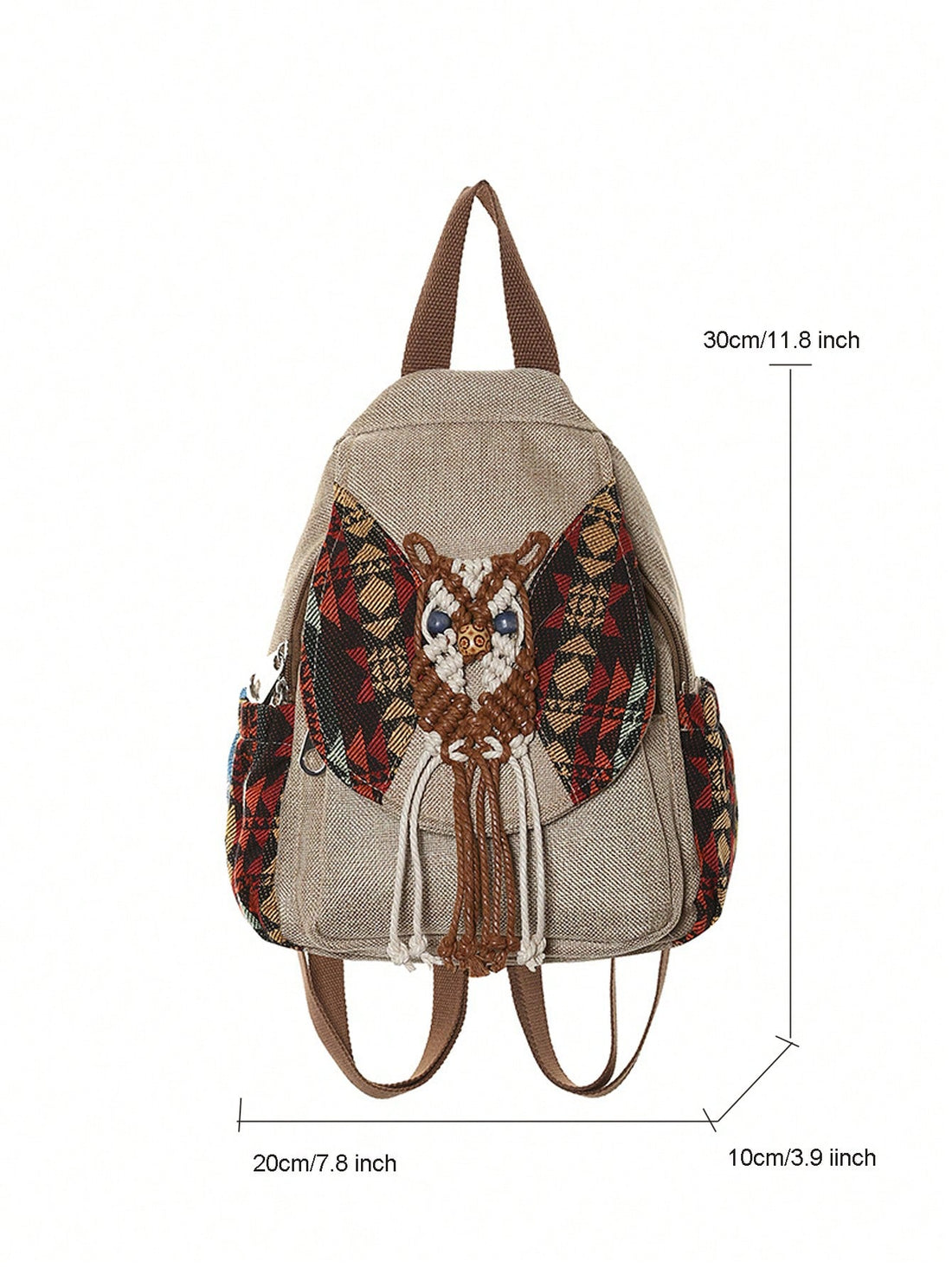 This unique Bohemian Beauty backpack combines vintage charm with functional design. The embroidered flap adds a touch of elegance, while the tassel detail adds bohemian flair. Perfect for everyday use or special occasions, this backpack is a must-have for fashion-forward individuals.