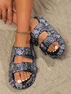 Luxe Leopard Prints: Adjustable Platform Flip-Flops for Women