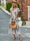 Sun-Kissed Stripes: Women's Colorful Striped Summer Dress