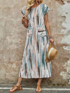 Sun-Kissed Stripes: Women's Colorful Striped Summer Dress