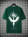 Eagle Print Casual Summer Tee for Men: Oversized Short Sleeve Style