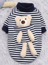 Cozy Chic: Plaid Cartoon Bear Pet Sweatshirt for Small to Medium Pets