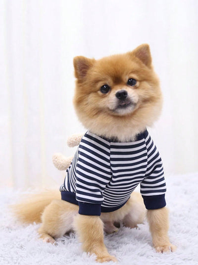 Cozy Chic: Plaid Cartoon Bear Pet Sweatshirt for Small to Medium Pets