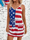 Stars and Stripes Forever: Women's USA Flag Print Cami Dress