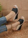 Summer Chic: Mature Fashionable Wedge Heel Slippers for Casual Style