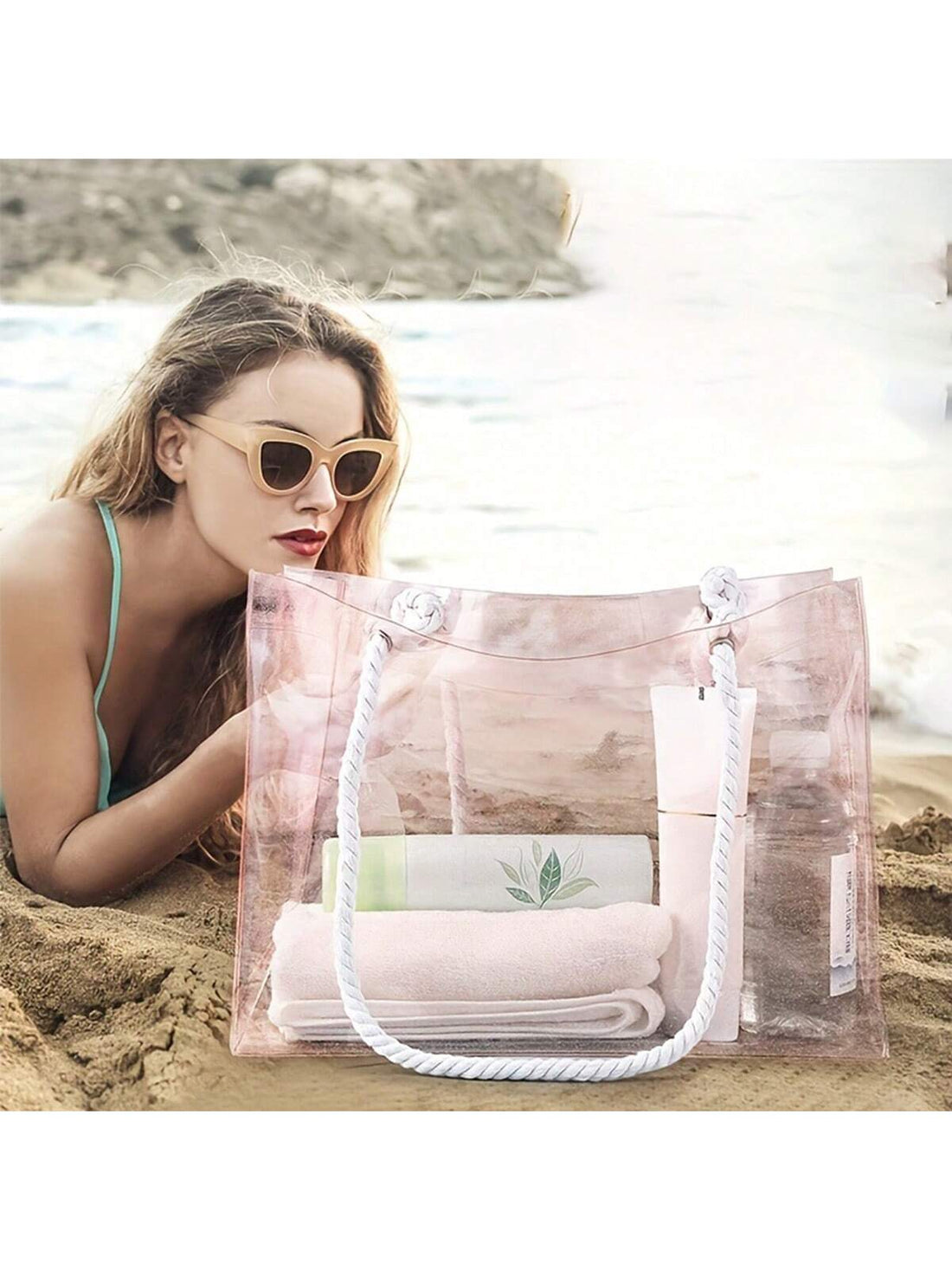 Stay stylish and organized on the go with our Clear PVC Tote Bag. Made with durable, transparent PVC material, it's perfect for those who want to show off their style while keeping their belongings in check. The spacious interior and sturdy handles make it a versatile accessory for any occasion.