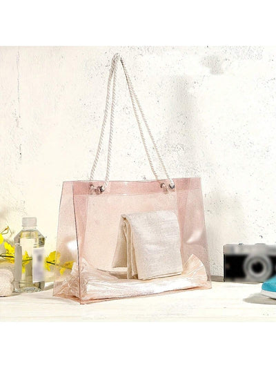 Clear PVC Tote Bag: Stay Stylish and Organized on the Go!