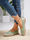 Retro Chic: Floral Linen Rope Casual Shoes for Summer