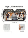 Sunglasses-Wearing Dog Printed Car Windshield Sun Shade: The Perfect Pet Owner's Accessory