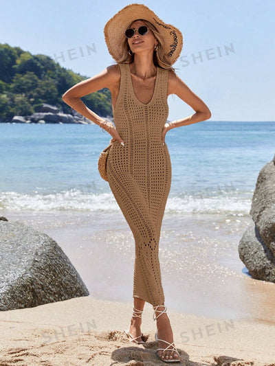 Vacation Chic: Women's Knitted Sweater Dress: A Playful Addition to Your Summer Wardrobe