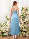 Vintage Charm: Long Camisole Wedding Season Dress for Teens