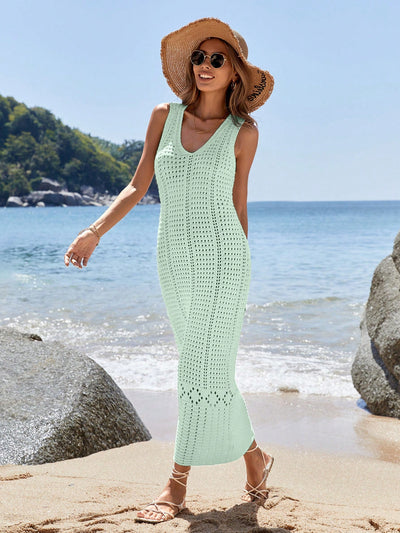 Mint Green Sleeveless Sweater Dress: Your Perfect Summer Vacation Outfit