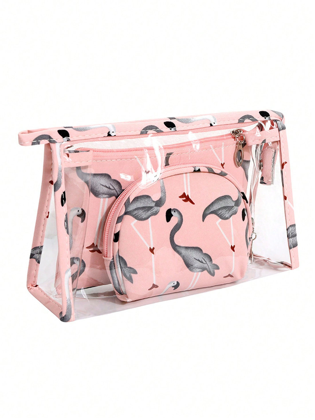 This stylish travel toiletry bag set is a must-have for any woman on the go. Featuring an adorable animal print design, these bags are also waterproof and transparent, making it easy to organize and access your toiletries while traveling. Stay organized and fashionable with this 3-piece set.