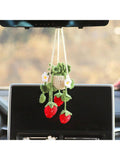 Enhance your car's interior with our Handmade Knitted White Flower Car Mirror Hanging Decoration. Made with care and attention to detail, it adds a touch of charm and personality to your vehicle. The delicate white flower design brings a calming and elegant feel to your daily commute.