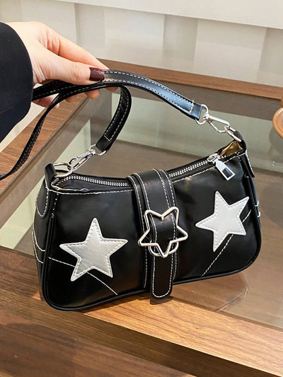 Starlight Steampunk Shoulder Bag: Trendy Niche Design for Cool Girls on the Street