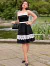 Vintage Elegance: A-Line Dress with Umbrella Hem