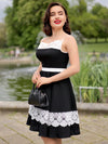 Vintage Elegance: A-Line Dress with Umbrella Hem