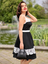 Vintage Elegance: A-Line Dress with Umbrella Hem