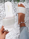 Summer Chic: Korean Style Pleated Beach Sandals for Women