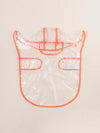 Pet-Friendly Transparent Orange Waterproof Raincoat for Stylish Outdoor Adventures in the Rain