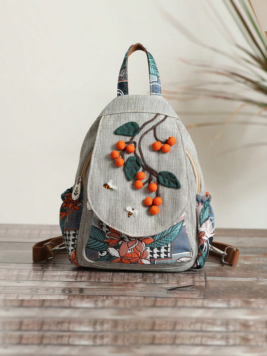 Vintage Bohemian Traveler Backpack: The Perfect Boho School Knapsack for Women