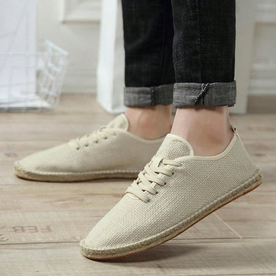 Handmade Woven Grass Loafers: Stylish Slip-On Shoes for Men