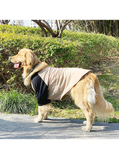 Stylish Black and Coffee Color Spliced Dog Clothes: Keep Your Pup Cool and Shed-Free This Summer